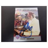JOE GIBBS SIGNED AUTO 1990 PRO SET SUPER BOWL #26
