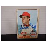 1968 TOPPS SAM MCDOWELL SIGNED AUTO #115