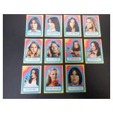 1977 TOPPS CHARLIE'S ANGELS STICKERS SET 11 #23-33