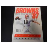 1987 BROWNS YEARBOOK WITH 9 AUTOS LOOK