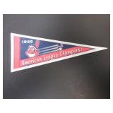 1995 CLEVELAND INDIANS AL CHAMPS MINI PENNANT 10'