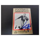 FRANK GIFFORD SIGNED AUTO 1985-88 FB IMMORTALS #43