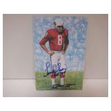 LARRY WILSON SIGNED AUTO GOAL LINE ART CARD