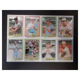 1981 DONRUSS BASEBALL UNCUT SHEET OF 8 WITH YAZ
