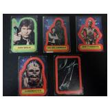 LOT OF 5 1977 TOPPS STAR WARS STICKERS LOW GRADE