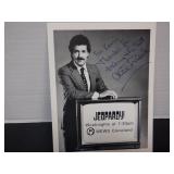 ALEX TREBEK JEOPARDY SIGNED AUTO 5X6-1/2 PHOTO