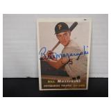 1957 TOPPS BILL MAZEROSKI RC SIGNED AUTO #24