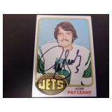 PAT LEAHY SIGNED AUTO 1976 TOPPS #34 RC