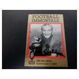 SID GILLMAN SIGNED AUTO 1985-88 FB IMMORTALS #44