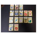 LOT OF 15 1983 FLEER FOOTBALL TEAM LOGO STICKERS