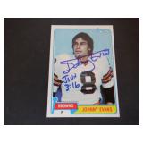 JOHNNY EVANS BROWNS SIGNED AUTO 1981 TOPPS #129