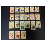 LOT OF 23 1984 FLEER FOOTBALL TEAM LOGO STICKERS