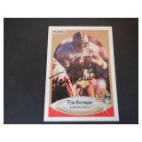 TOM RATHMAN 49ERS SIGNED AUTO 1990 FLEER #12