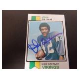 JOHN GILLIAM SIGNED AUTO 1973 TOPPS #85