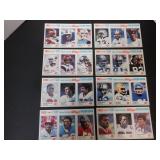 1982 KELLOGG'S RAISIN BRAN FB COMPLETE 8 PANEL SET