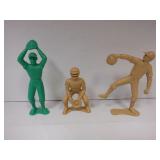 VINTAGE 1960S MARX PLASTIC BASEBALL FIGURES