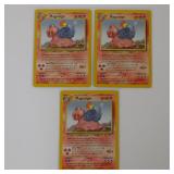 LOT X 3 POKEMON MAGCARGO 33/64 UNCOMMON WOTC