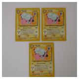LOT X 3 POKEMON FLAAFFY 28/64 UNCOMMON 2000 WOTC