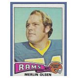 1975 Topps #525 MERLIN OLSEN Los Angeles Rams