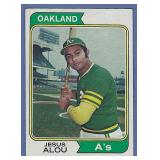 1974 Topps #654 JESUS ALOU No Position Error Card