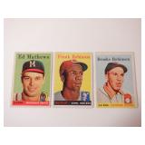 LOT OF 3 1958 TOPPS BASEBALL STARS CARDS