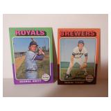 1975 TOPPS GEORGE BRETT & ROBIN YOUNT ROOKIES