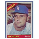 1966 Topps #430 DON DRYSDALE Los Angeles Dodgers