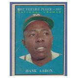1961 Topps #484 HANK AARON Milwaukee Braves