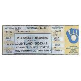 1992 ROBIN YOUNT 3000th Hit Full Ticket BREWERS