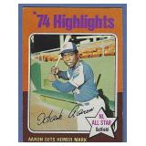 1975 Topps #1 HANK AARON HL Atlanta Braves
