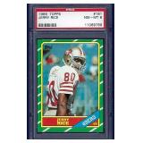 1986 Topps #161 JERRY RICE RC PSA 8 NM-MT