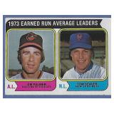 1974 Topps #206 ERA Ldrs JIM PALMER TOM SEAVER