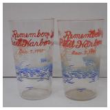 VINTAGE PEARL HARBOR REMEMBERANCE GLASSES