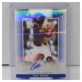 2019 LEAF PG COLE CARRIGG AUTO RC HOLO #D 1/1 BLUE