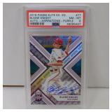 2018 ELITE BLAINE KNIGHT AUTO RC #D 95/100 PSA 8