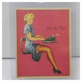 1944 AMERICAN BEAUTIES JUST THE TYPE PIN UP CARD