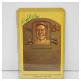 BOB FELLER SIGNED HALL OF FAME POSTCARD