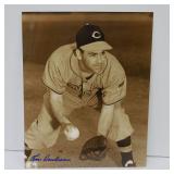 LOU BOUDREAU SIGNED 8X10 PHOTO CLEVELAND INDIANS