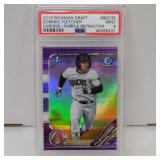 2019 BOWMAN CHROME DOM FLETCHER PURPLE RC PSA 9