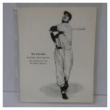 VINTAGE TED WILLIAMS BIG TIME BASEBALL PRINT