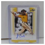 2019 LEAF PG TJ CURD AUTO RC GOLD #D 1/1