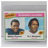 1977 TOPPS #3 WALTER PAYTON O.J. SIMPSON LEADERS