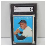1961 TOPPS #482 WILLIE MAYS MVP SGC 3 VG GIANTS