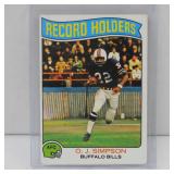 1975 TOPPS #355 O.J. SIMPSON RECORD HOLDERS BILLS