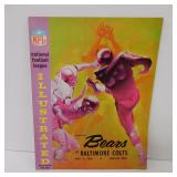 BEARS VS COLTS NOVEMBER 8TH 1964 PROGRAM