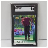 2001 UPPER DECK TIGER WOODS RC SGC MINT 9