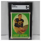 1958 TOPPS #66 BART STARR SGC 5 EX 2ND YEAR CARD