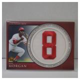 2012 TOPPS JOE MORGAN RETIRED NUMBER PATCH RELIC