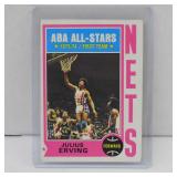 1974-75 TOPPS #200 JULIUS ERVING NEW YORK NETS