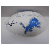 AIDAN HUTCHINSON SIGNED AUTO LOGO FOOTBALL BECKETT